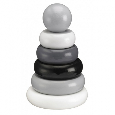 MONOCHROME WOODEN STACKING TOY