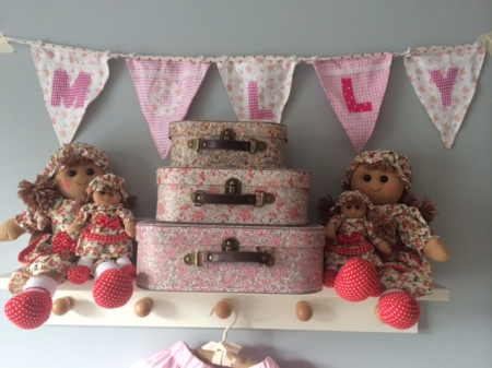 LARGE VINTAGE RAG DOLL - MOLLY