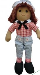 LARGE VINTAGE RAG DOLL - OLIVER (FRENCH SCHOOLBOY)