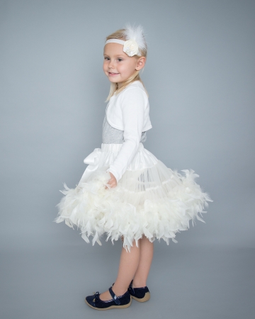 DELUXE FEATHER TUTU (IVORY)