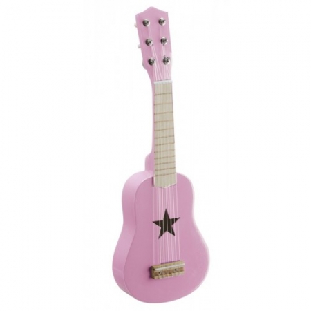 ROCK STAR - Personalised Handmade Wooden Toy Guitar - PINK