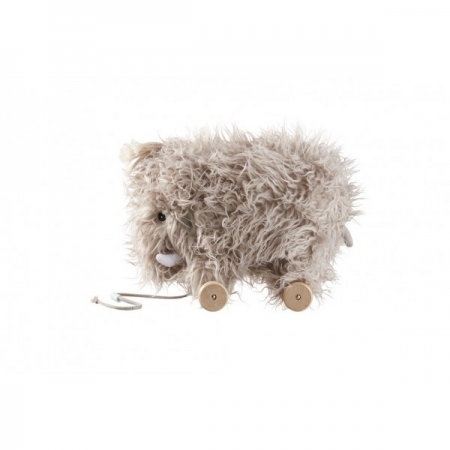 WOOLLY - Grey Mammoth pull along toy