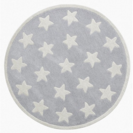 Star Rug 100% Wool - GREY