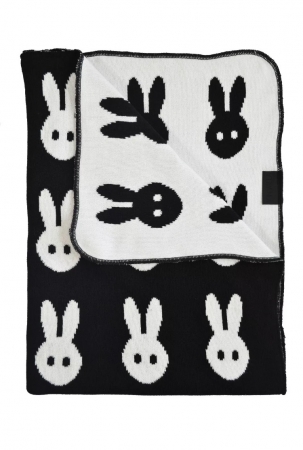 Monochrome Bunny Blanket